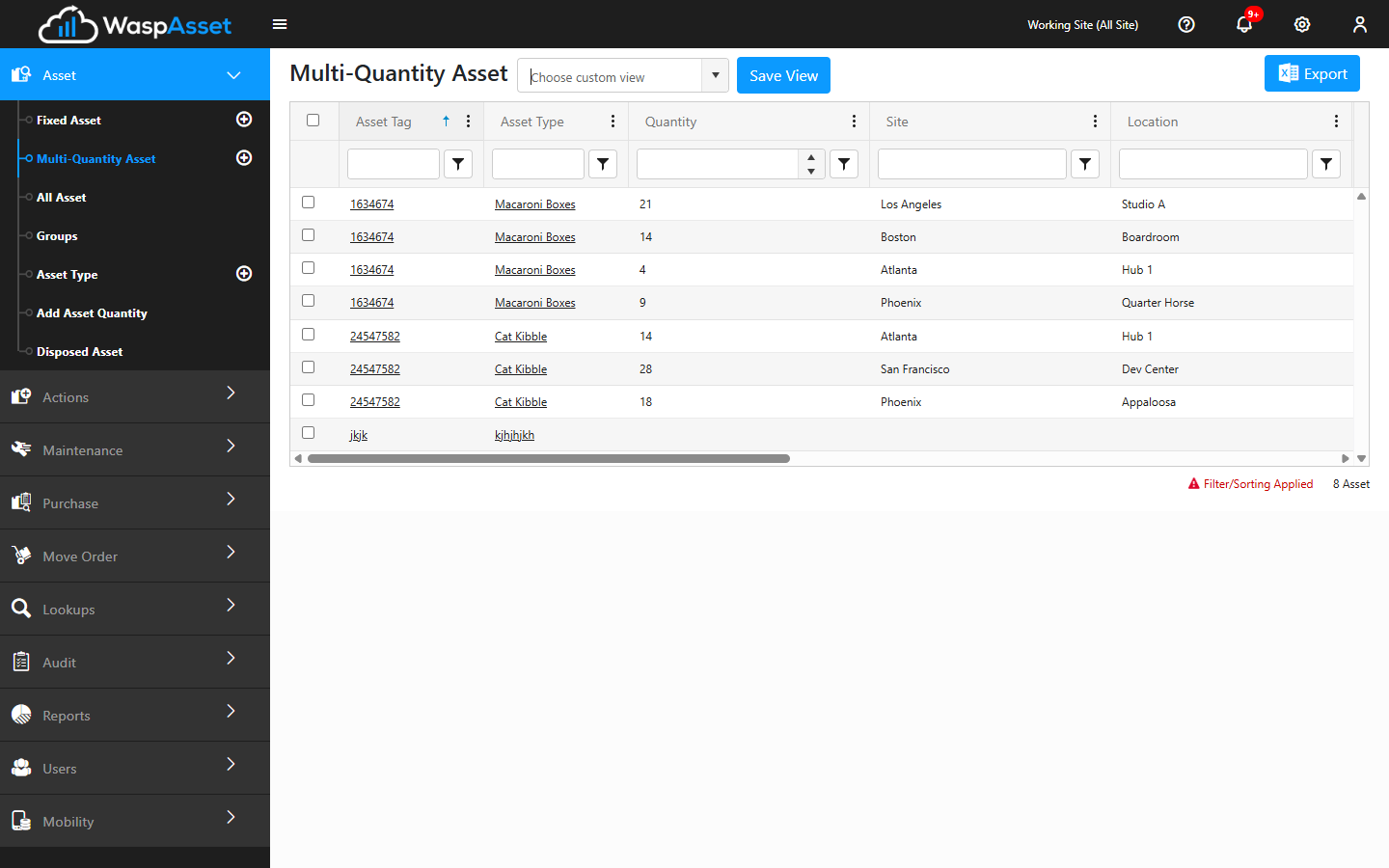 The Multi-Quantity Asset list