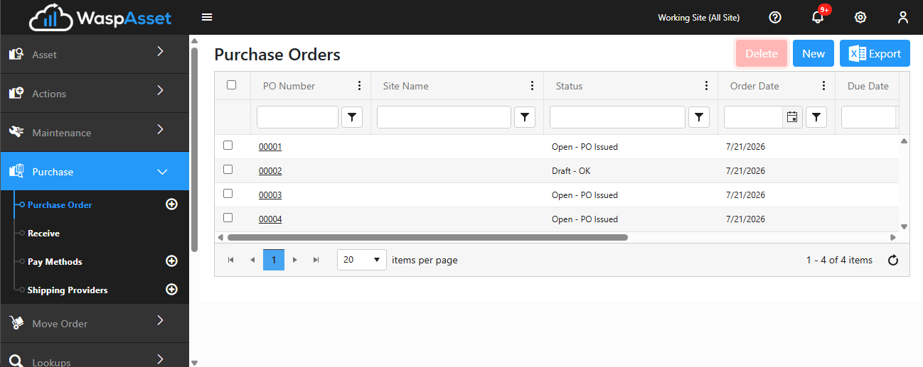 Purchase orders